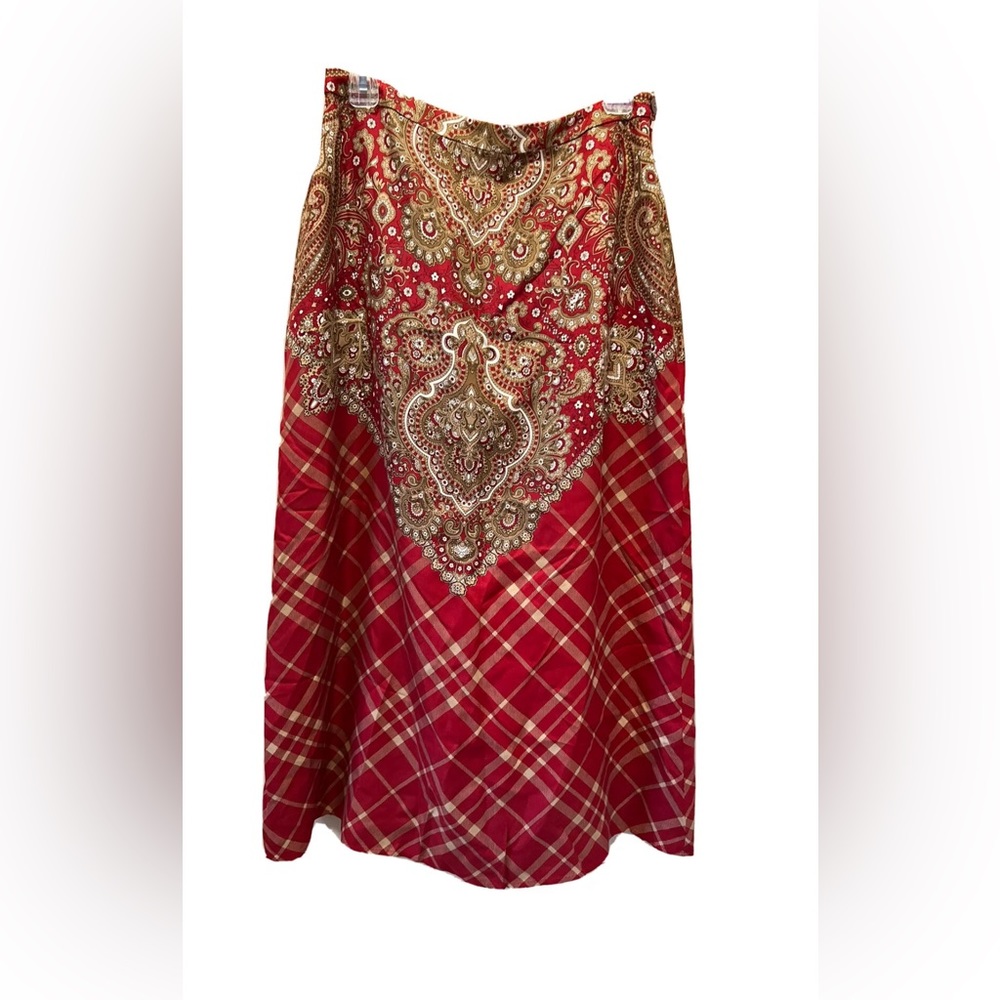 Jones New York Country 100%Silk Midi Skirt  NWT Size 10  $99